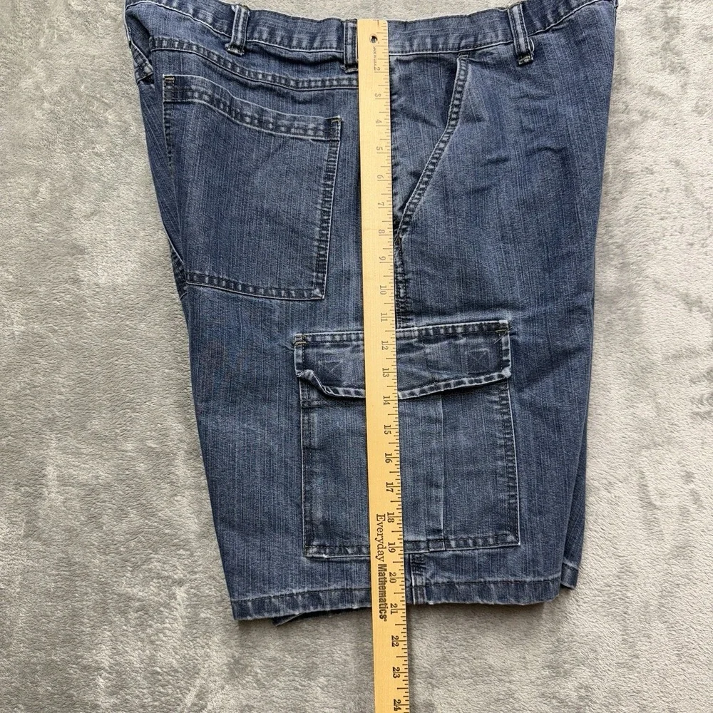 Wrangler Denim Cargo Shorts Mens 38 Y2K Blue Jean Utility Workwear Denim Skater